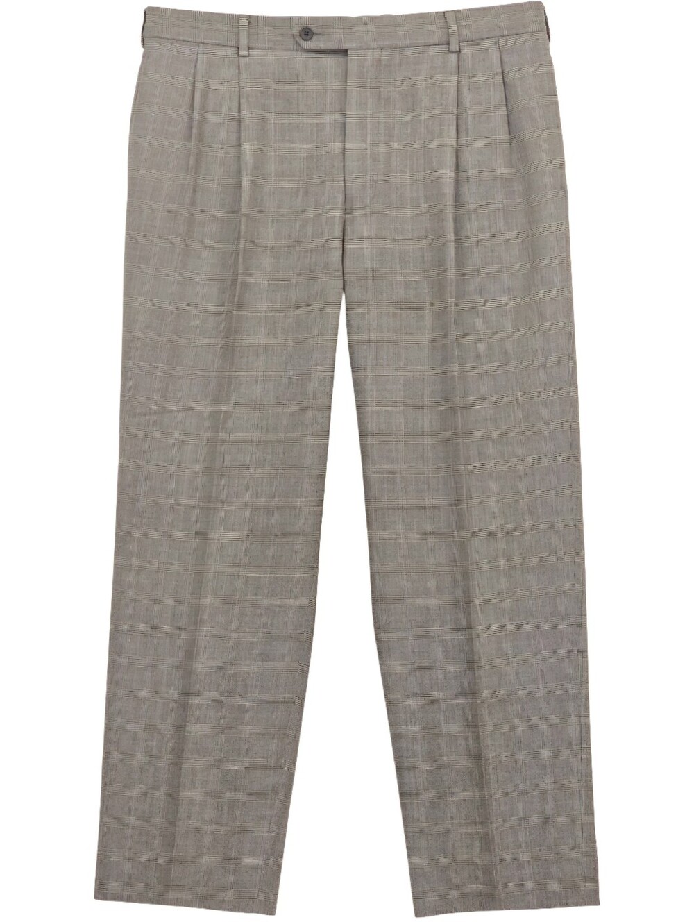 Brooks Brothers 1818 Madison Dress Pants Mens 35x29 Brown Glen Plaid 100% Wool
